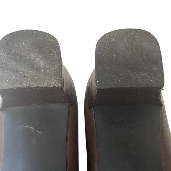 Liz Baker Brown Leather Ankle Shoes 9M Comfort Classic Practical Chic‎ Business - Picture 7 of 7
